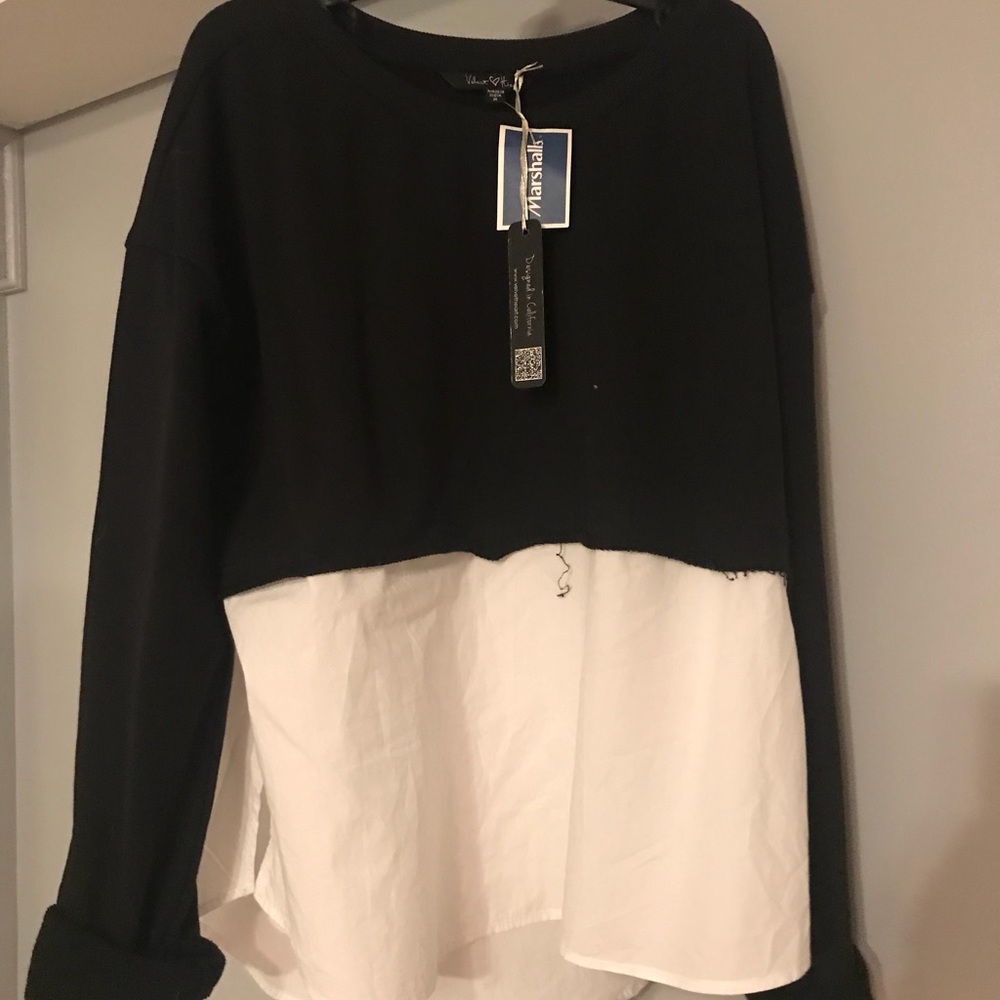 black & white sweater